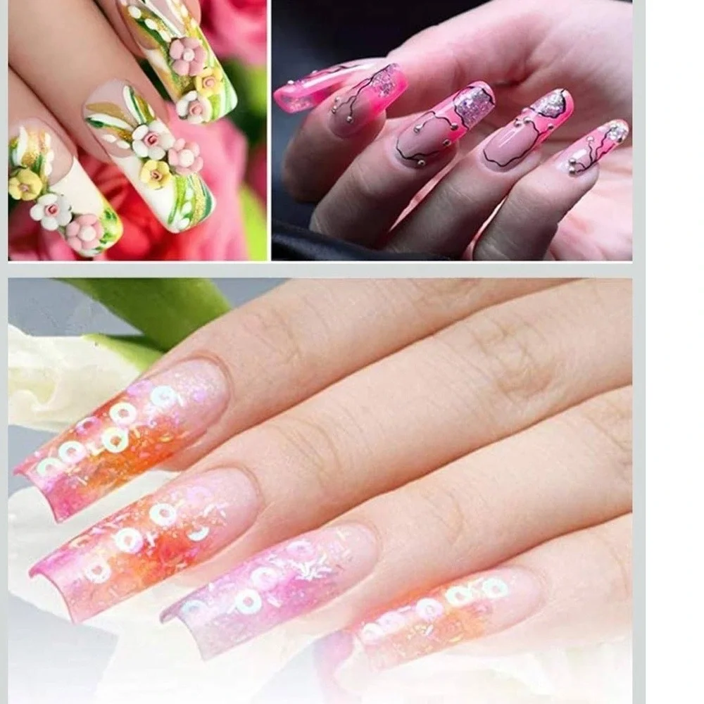 500pc White Half Cover Nail Tips Set French Manicure C-Curve Acrylic Gel DIY